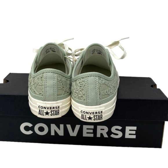 Converse Ctas OX Low Top Sneakers Women's Size Green Canvas Knit Skate A06226C - Picture 6 of 9
